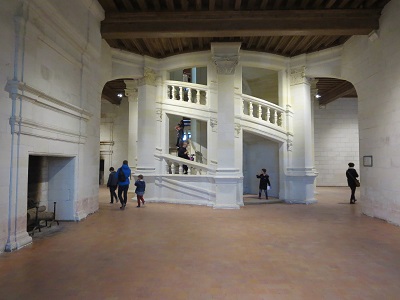 escalera castillo de Chambord